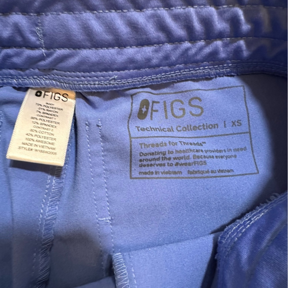 Figs Scrub Pants Womens XS Blue Zamora Joggers Technical Collection Cargo (#4) - Picture 4 of 14
